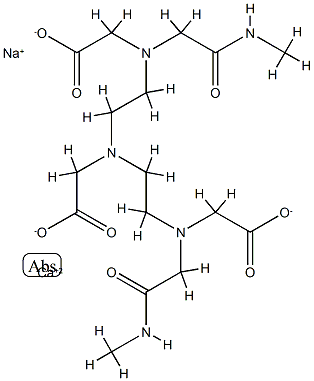 calcium sodium 2-[bis[2-(carboxylatomethyl-(methylcarbamoylmethyl)amino)ethyl]amino]acetate Structure