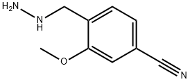 4-(hydrazinylmethyl)-3-methoxybenzonitrile 구조식 이미지