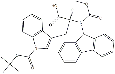 FMoc-α-Me-Trp(Boc)-OH 구조식 이미지