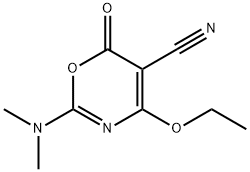 6H-1,3-Oxazine-5-carbonitrile,2-(dimethylamino)-4-ethoxy-6-oxo-(9CI) Structure