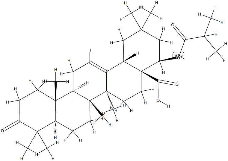 22β-(이소부티릴옥시)-3-옥소울레아나-12-엔-28-오산 구조식 이미지