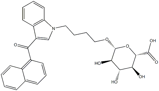 JWH 073 N-(4-hydroxybutyl) β-D-Glucuronide Structure