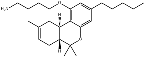 4-[[(6aR)-6aβ,7,10,10aα-Tetrahydro-6,6,9-trimethyl-3-pentyl-6H-dibenzo[b,d]pyran-1-yl]oxy]-1-butanamine 구조식 이미지