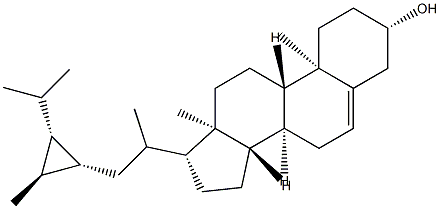Pregn-5-en-3-ol, 20-methyl-21-(2-methyl-3-(1-methylethyl)cyclopropyl)- , (3beta,20R,21(1R,2R,3S))- Structure