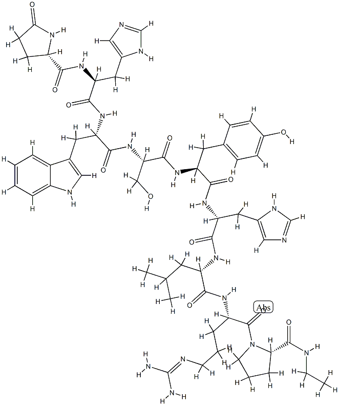 LHRH, His(6)-N-Et-ProNH2(9)- 구조식 이미지