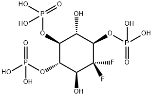 2,2-difluoro-2-deoxy-inositol 1,4,5-trisphosphate Structure