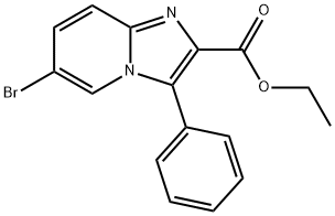 2-에톡시카르보닐-3-페닐-6-브로모이미다조1,2-a>피리딘 구조식 이미지