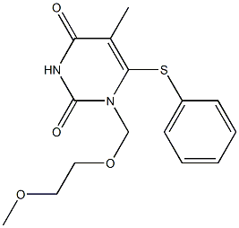 1-[(2-Methoxyethoxy)methyl]-6-phenylthiothymine 구조식 이미지