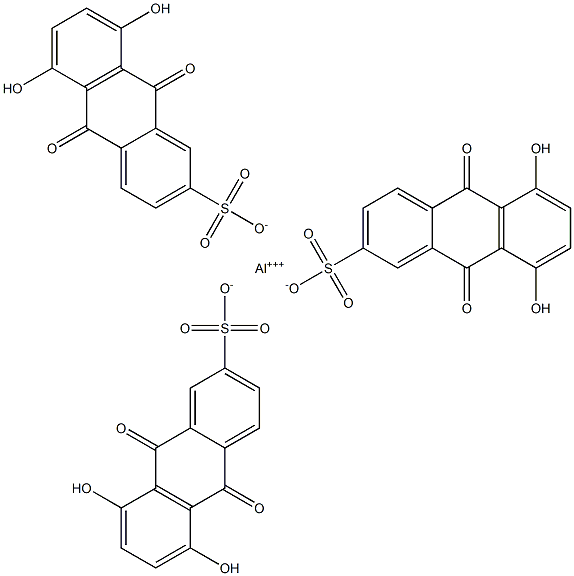 Aluminum, 9,10-dihydro-5,8-dihydroxy-9,10-dioxo-2-anthracenesulfonic acid complex Structure