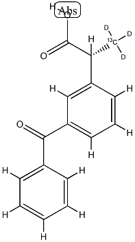 (R)-(-)-Ketoprofen-13C,d3 Structure