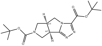 Cis-Di-Tert-Butyl 5A,6,8,8A-Tetrahydropyrrolo[3,4:3,4]Pyrrolo[2,1-C][1,2,4]Triazole-3,7(5H)-Dicarboxylate(WX115026) 구조식 이미지