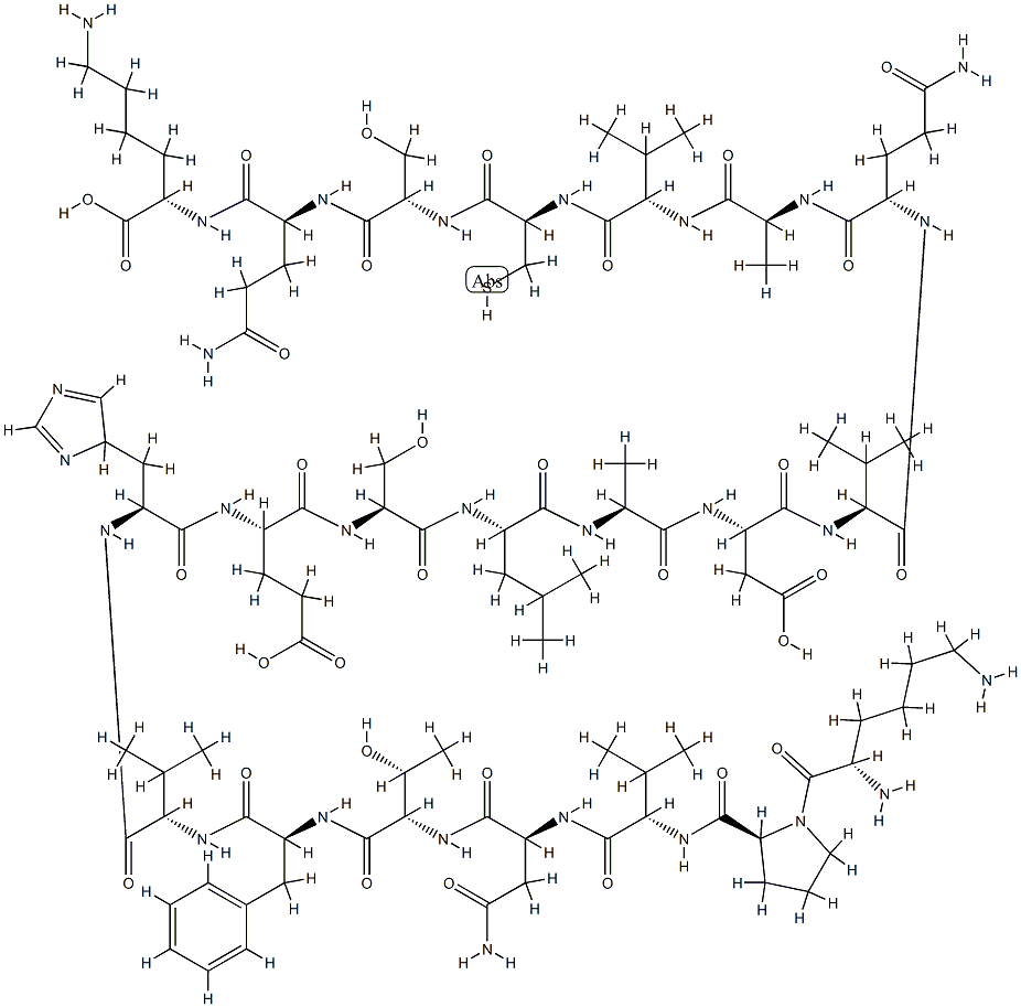 bovine ribonuclease peptide (41-61) Structure