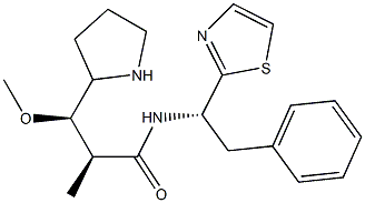 2-PyrrolidinepropanaMide, β-Methoxy-α-Methyl-N-[(1S)-2-phenyl-1-(2-thiazolyl)ethyl]-, (αR,βR,2S)- Structure