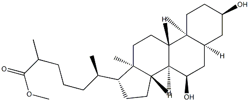 3α,7α-Dihydroxy-5β-cholestan-26-oic acid methyl ester Structure