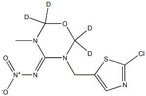 (NE)-N-[3-[(2-chloro-1,3-thiazol-5-yl)methyl]-2,2,6,6-tetradeuterio-5-methyl-1,3,5-oxadiazinan-4-ylidene]nitramide Structure