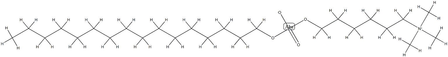 hexadecylphospho(N,N,N-trimethylamino)hexanol Structure