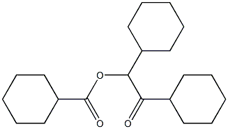 Cyclohexanecarboxylic acid 1,2-dicyclohexyl-2-oxoethyl ester Structure