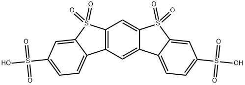 테트라옥소-2H-디벤조(D,D')벤조(1,2-B,5,4-B')디티오펜-3,9-디설폰산 구조식 이미지