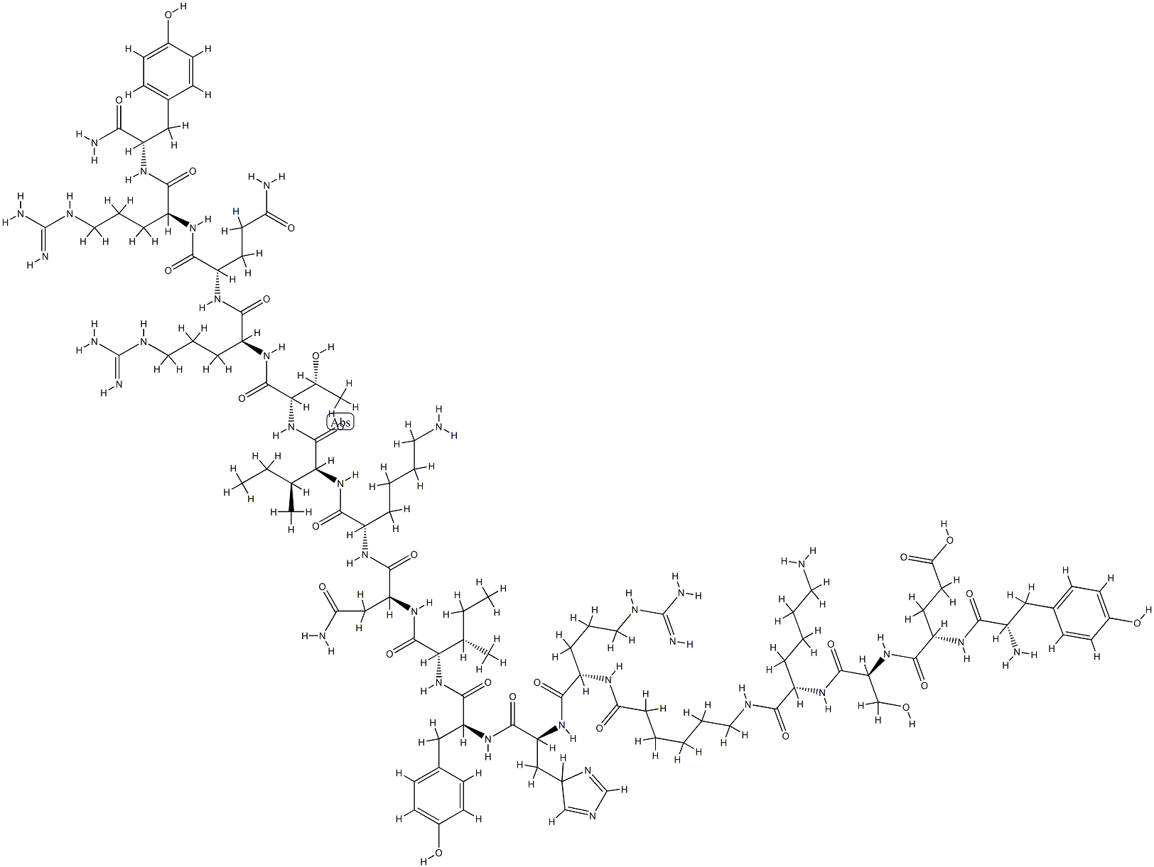 neuropeptide Y, Ahx(5-24), gamma-Glu(2)-epsilon-Lys(30)- Structure