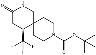 S-Tert-Butyl 3-Oxo-5-(Trifluoromethyl)-2,9-Diazaspiro[5.5]Undecane-9-Carboxylate(WXFS0418) Structure