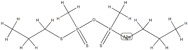 Bis(methylphosphonodithioic acid S-propyl)anhydride Structure