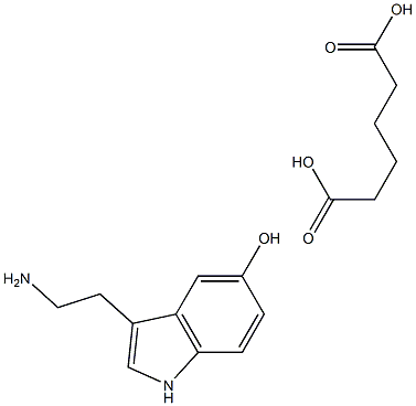 Adipic acid, compd. with 3-(2-aminoethyl)indol-5-ol 구조식 이미지