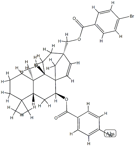 11beta,17-Bis(4-bromobenzoyloxy)-9beta-hydroxy-ent-beyerene Structure