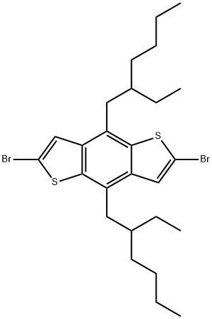 2,6-dibromo-4,8-di(2-ethylhexyl)benzo[1,2-b:4,5-b']dithiophene 구조식 이미지