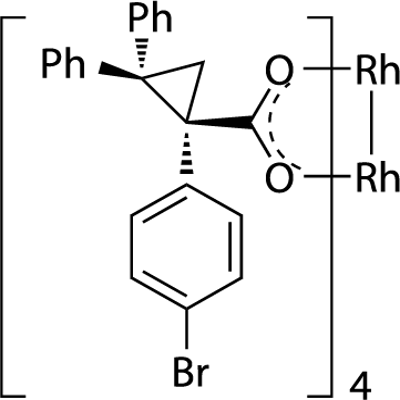 Tetrakis[(S)-(+)-[(1S)-1-(4-broMophenyl)-2,2-diphenylcyclopropanecarboxylato]dirhodiuM(II) Rh2(S-BTPCP)4 구조식 이미지