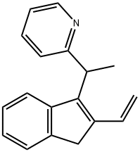 DiMethindene IMpurity H (2-[(1RS)-1-(2-ethenyl-1H-Inden-3-yl)ethyl]pyridine) Structure