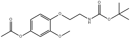 N-tert-Butyloxycarbonyl-2-(4-acetyloxy-2-Methoxyphenoxy)-ethylaMine 구조식 이미지