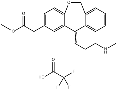 N-DesMethyl Olopatadine Methyl Ester Trifluoroacetic Acid Salt Structure