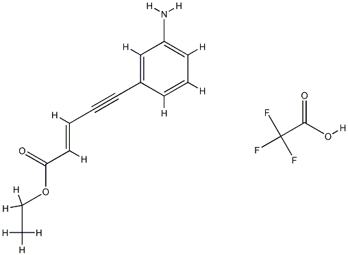 (E)-5-(3-AMinophenyl)-2-penten-4-ynoic Acid Ethyl Ester Trifluoroacetic Acid Salt Structure