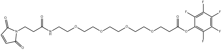 Maleimide-NH-PEG4-CH2CH2COOPFP Ester Structure