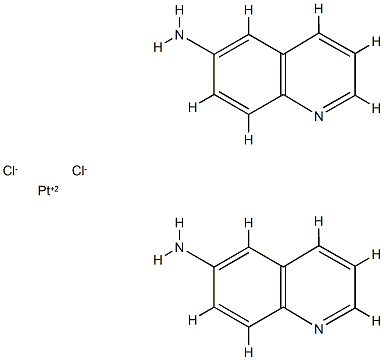 bis(6-aminoquinoline)dichloroplatinum(II) Structure