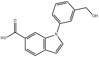 1-(3-Hydroxymethylphenyl)-1H-indole-5-carboxylic acid Structure