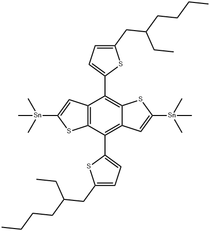 1352642-37-5 2,6-Bis(triMethyltin)-4,8-bis(5-(2-ethylhexyl)thiophen-2-yl)benzo [1,2-b:4,5-b']dithiophene