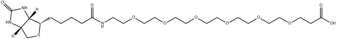21-[D(+)-Biotinylamino]-4,7,10,13,16,19-hexaoxaheneicosanoic acid 구조식 이미지