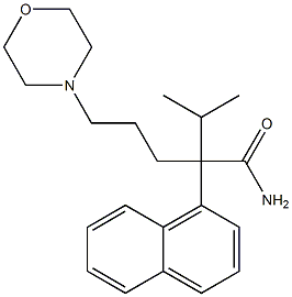 α-이소프로필-α-(3-모르폴리노프로필)-1-나프탈렌아세트아미드 구조식 이미지