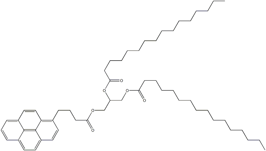 1(3)-pyrenebutanoyl-2,3(1,2)-dipalmitoyl-sn-glycerol Structure