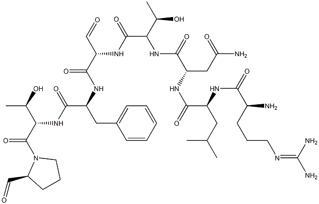 cyclo(asparaginyl-threonyl-seryl-phenylalanyl-threonyl-prolyl-arginyl-leucyl) Structure