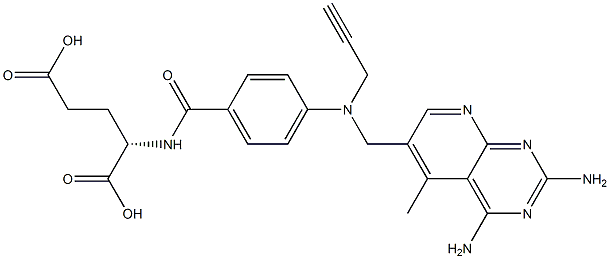 10-propargyl-5-methyl-5-deazaaminopterin analog of folic acid Structure