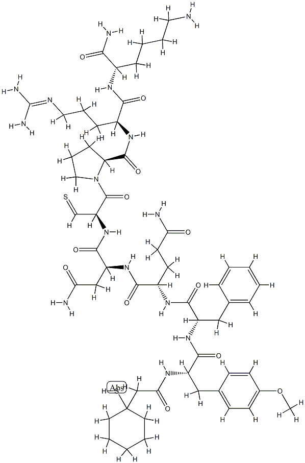 argipressin, beta-mercapto-beta, beta-cyclopentamethylenepropionic acid(1)-O-methyl-Tyr(2)-LysNH2(9)- Structure