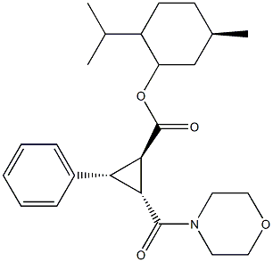 2-(4-morpholinocarbonyl)-3-phenylcyclopropane-2-(1-methylethyl)-5-methylcyclohexyl ester 구조식 이미지