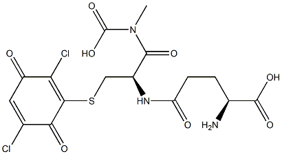 2,5-디클로로-3-(글루타티오닐-S-일)-1,4-벤조퀴논 구조식 이미지