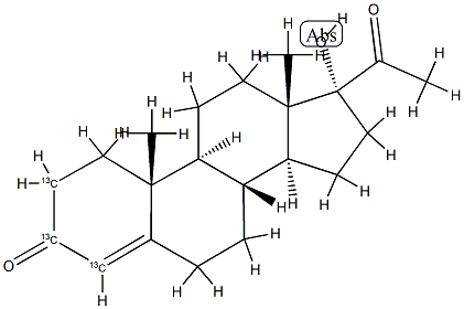 17α-Hydroxyprogesterone-2,3,4-13C3 solution 구조식 이미지
