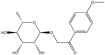 1-(4-메톡시페닐)-2-(α-L-람노피라노실옥시)에타논 구조식 이미지