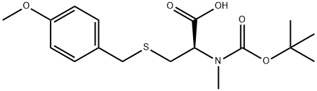 Boc-N-Me-Cys(Mob)-OH Structure