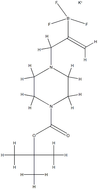 Potassium 3-(4-Boc-piperazin-1-yl)prop-1-en-2-yltrifluoroborate Structure