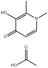 4(1H)-Pyridinone, 3-hydroxy-1,2-dimethyl-, acetate (1:1) 구조식 이미지